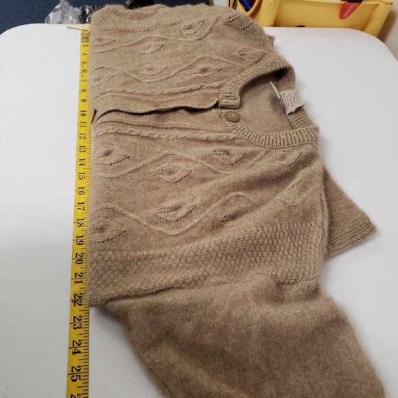 Countrytime New Zealand Womens Possum Fur Cardigan Size M Beige Button Front - Picture 6 of 11